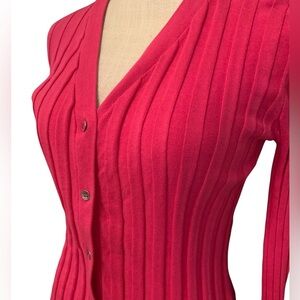 ❤️CALVIN KLEIN HOT PINK BUTTON DOWN CARDIGAN❤️EXCELLENT CONDITION!